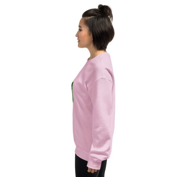 unisex crew neck sweatshirt light pink left 65c4a103ade3d