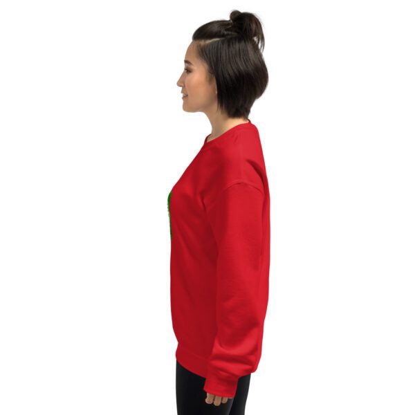 unisex crew neck sweatshirt red left 65c4a1031ab0e