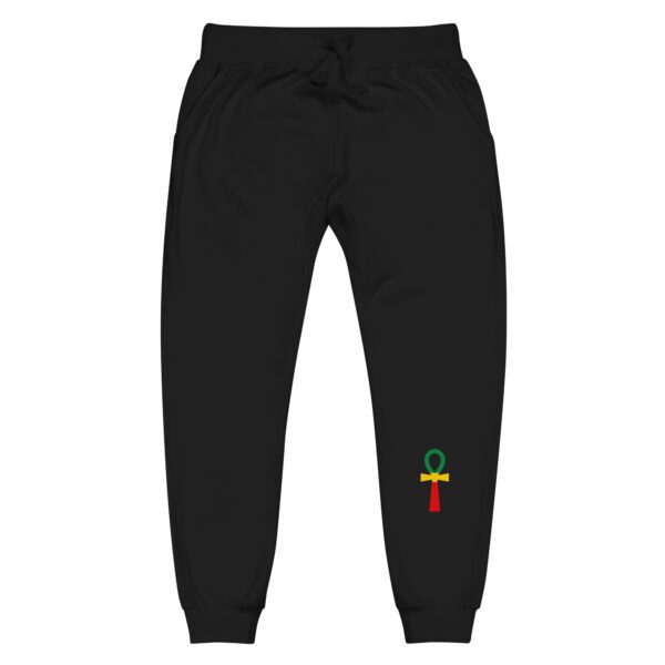 unisex fleece sweatpants black front 65d98c3835e79