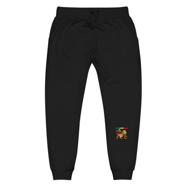 unisex fleece sweatpants black front 65d9ccc0c5280