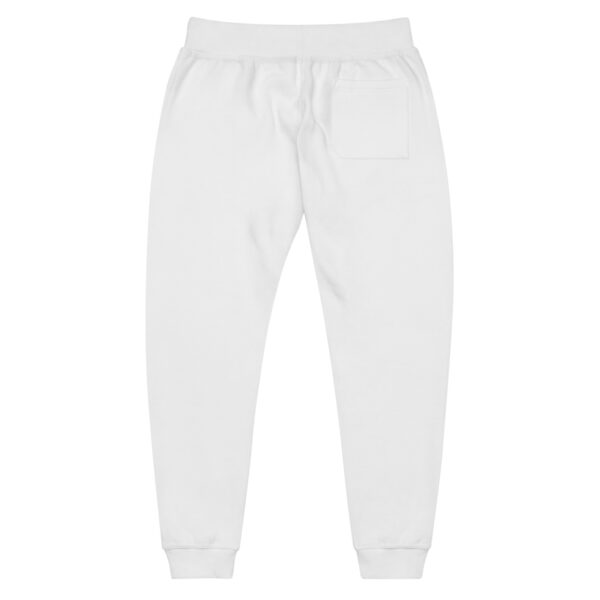 unisex fleece sweatpants white back 65d9ec354bf1f