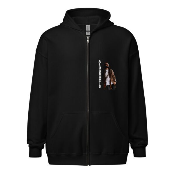 unisex heavy blend zip hoodie black front 65d9fe6a219e7