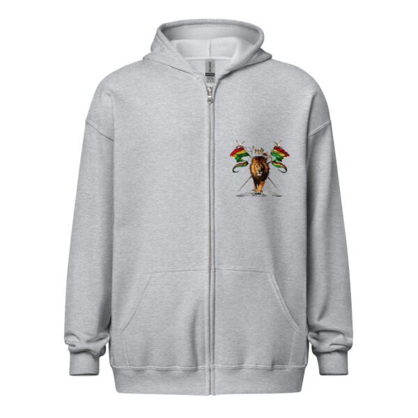 unisex heavy blend zip hoodie sport grey front 65d9d9a7b10e2
