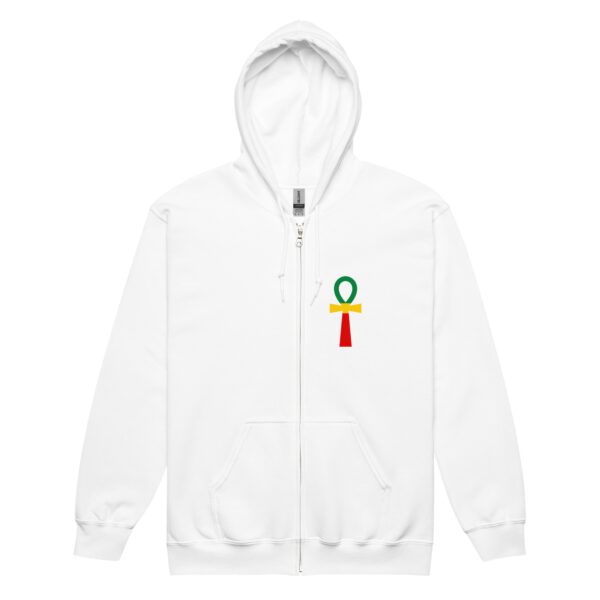 unisex heavy blend zip hoodie white front 65d98e1eb49f3