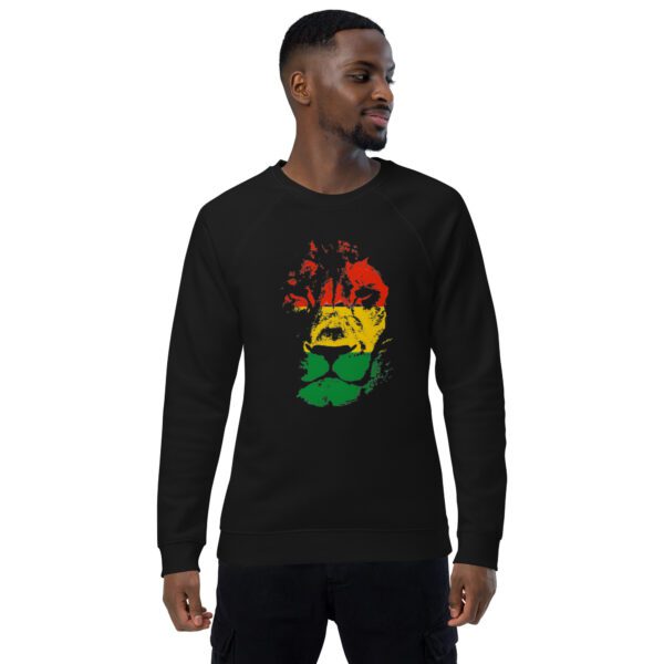 unisex organic raglan sweatshirt black front 65dae6eb61a70