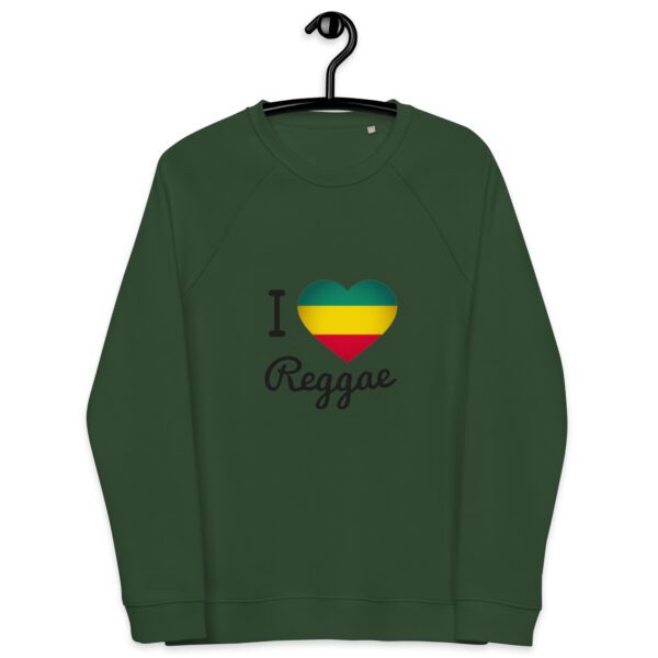 unisex organic raglan sweatshirt bottle green front 65d9899640c20