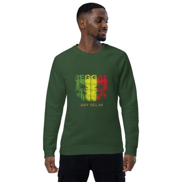 unisex organic raglan sweatshirt bottle green front 65db169f4b179