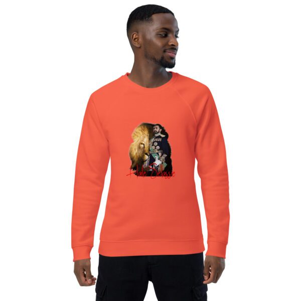 unisex organic raglan sweatshirt burnt orange front 65d758e006034