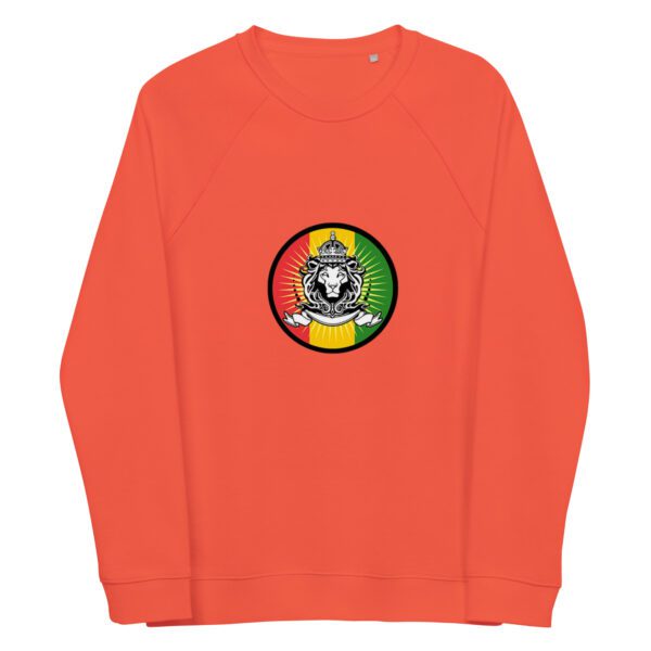 unisex organic raglan sweatshirt burnt orange front 65d9b82becd40