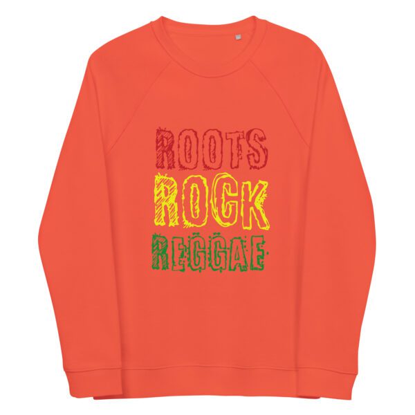 unisex organic raglan sweatshirt burnt orange front 65d9f63e2f7bc