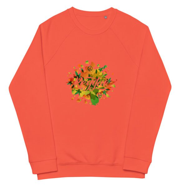 unisex organic raglan sweatshirt burnt orange front 65db0a9f913f5