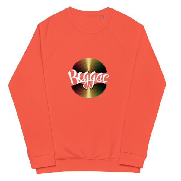 unisex organic raglan sweatshirt burnt orange front 65db20932311e