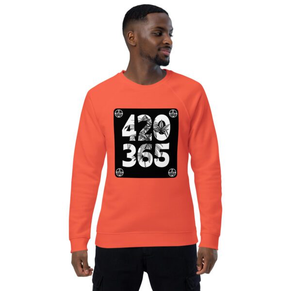 unisex organic raglan sweatshirt burnt orange front 65df8a2fa7428