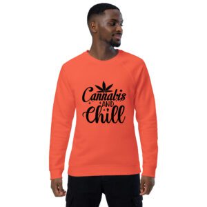unisex organic raglan sweatshirt burnt orange front 65e0da833d882