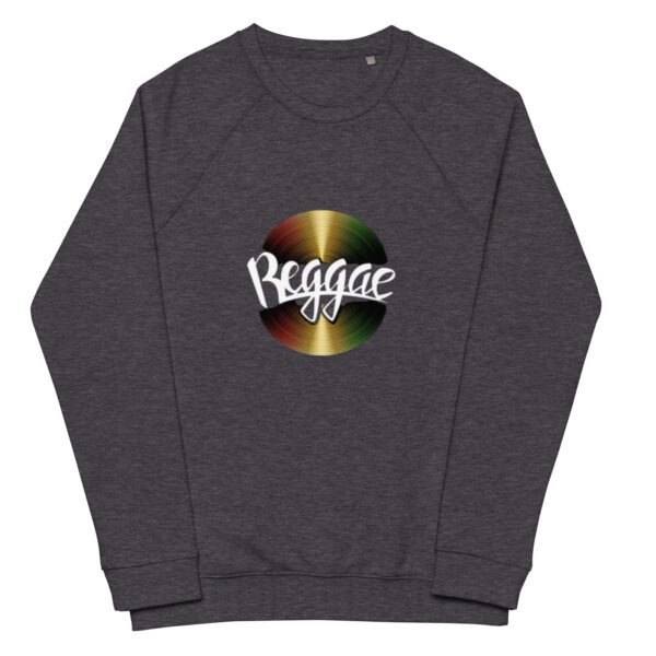 unisex organic raglan sweatshirt charcoal melange front 65db209322679