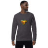 Green Superman Organic raglan Sweatshirt – Image 3