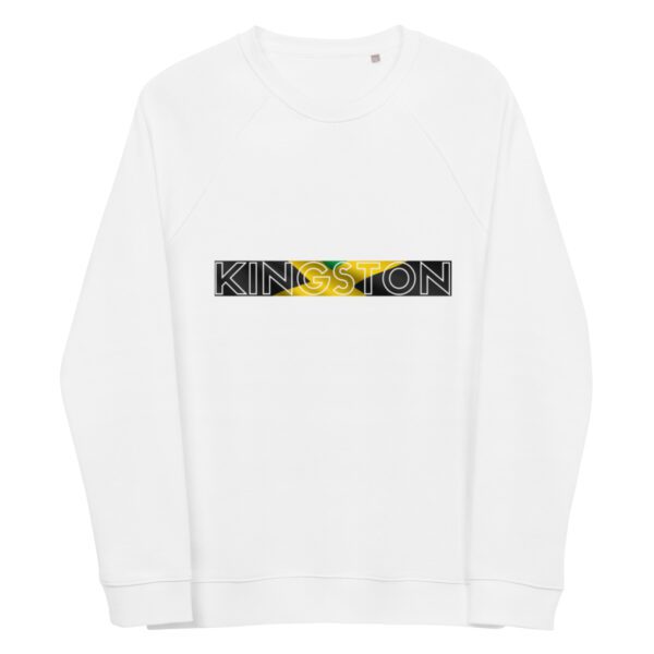unisex organic raglan sweatshirt white front 65d9a8e0d25f4