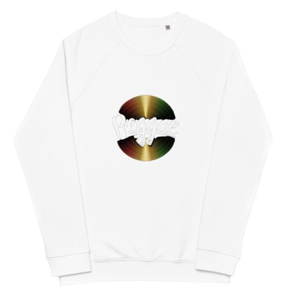 unisex organic raglan sweatshirt white front 65db209323b7e