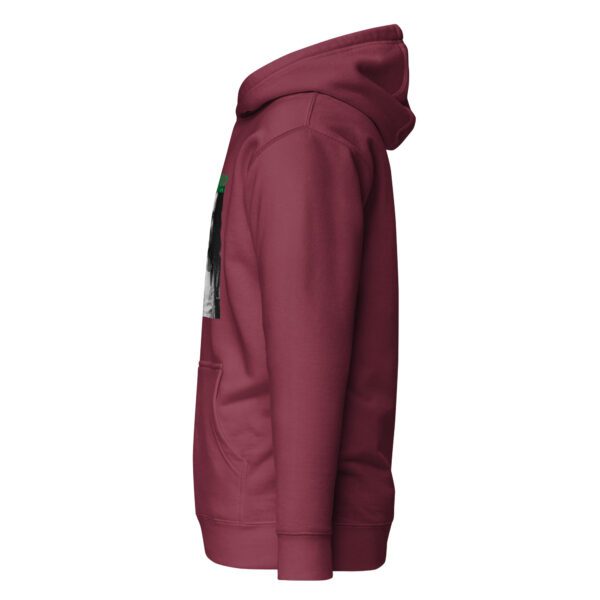 unisex premium hoodie maroon left 65da13a4c6799