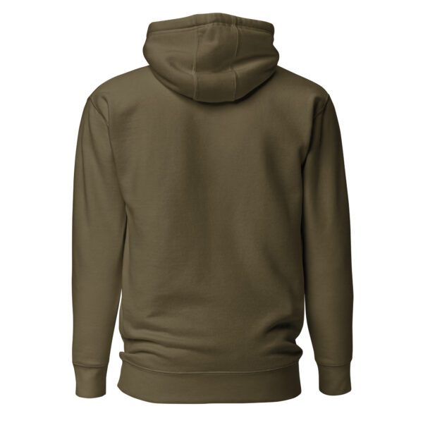 unisex premium hoodie military green back 65d9a39837804
