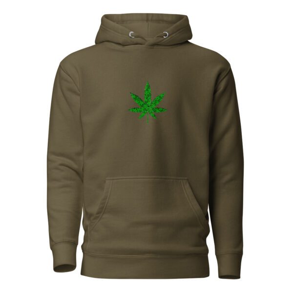 unisex premium hoodie military green front 65e0eed958882