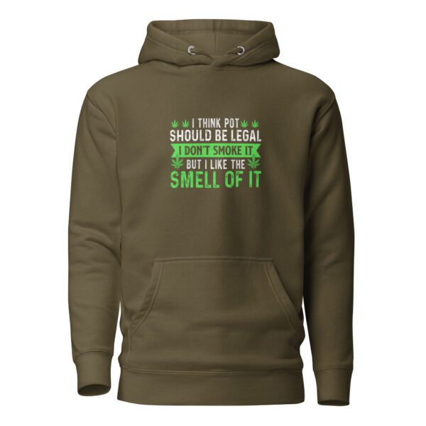 unisex premium hoodie military green front 65e0f5ddedae3