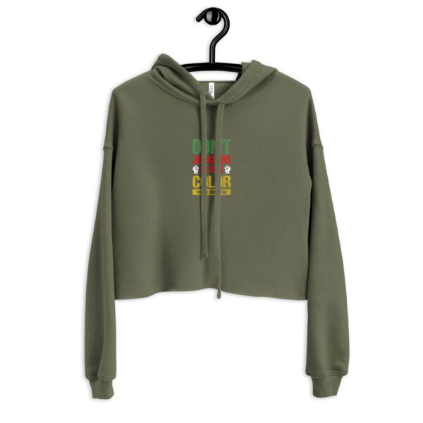 womens cropped hoodie military green front 65d7a0c7076dd