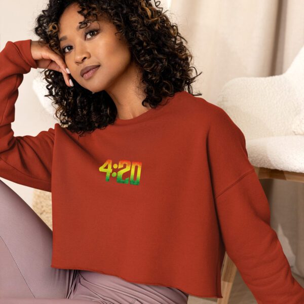 womens cropped sweatshirt brick front 65d776fdc7ec8