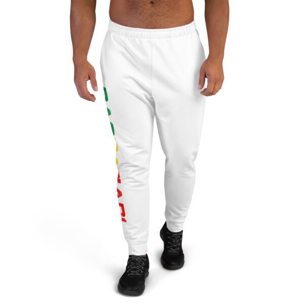 all over print recycled mens joggers white front 65e1ef587b401