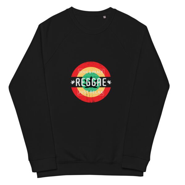 unisex organic raglan sweatshirt black front 66008f80c69f7