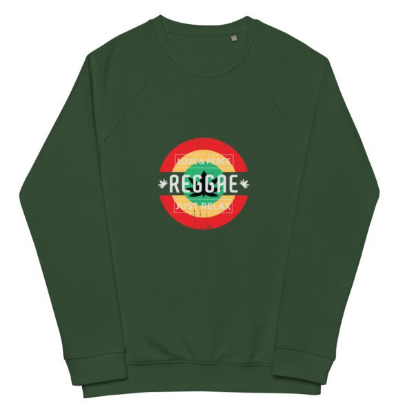 unisex organic raglan sweatshirt bottle green front 66008f80c825c