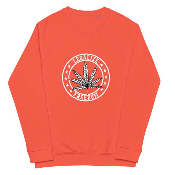 unisex organic raglan sweatshirt burnt orange front 65e472e3c00b3