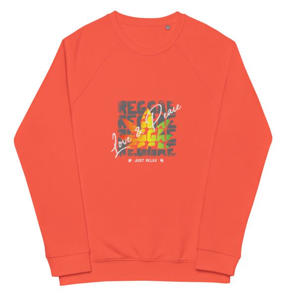 unisex organic raglan sweatshirt burnt orange front 66008a8fb7832
