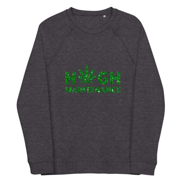 unisex organic raglan sweatshirt charcoal melange front 65f0658082cdb