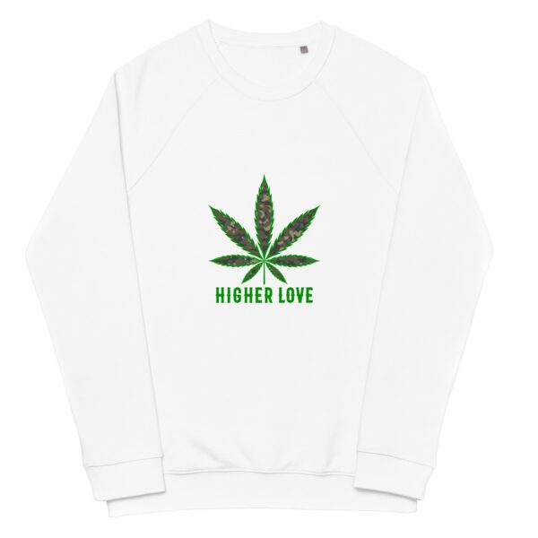 unisex organic raglan sweatshirt white front 65e4525b1b6ea