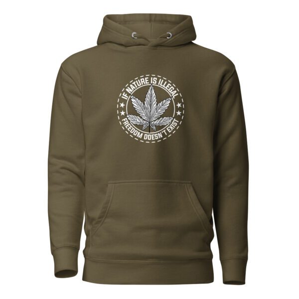 unisex premium hoodie military green front 65e46b4aedd0d