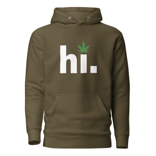 unisex premium hoodie military green front 65eea56d5f782