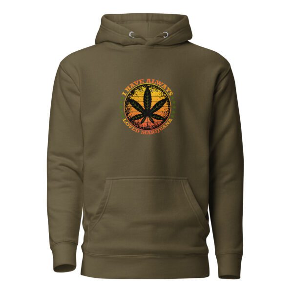 unisex premium hoodie military green front 65eec50220ae5