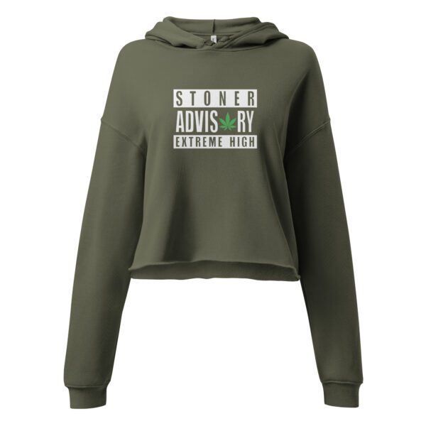 womens cropped hoodie military green front 65ff251abdaef