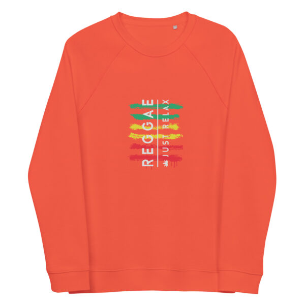 unisex organic raglan sweatshirt burnt orange front 66144dc075515