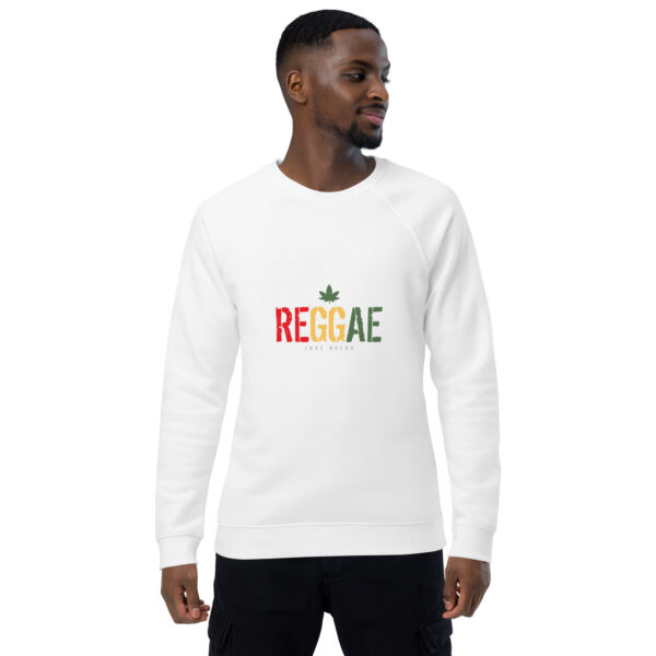 unisex organic raglan sweatshirt white front 661451a57a885