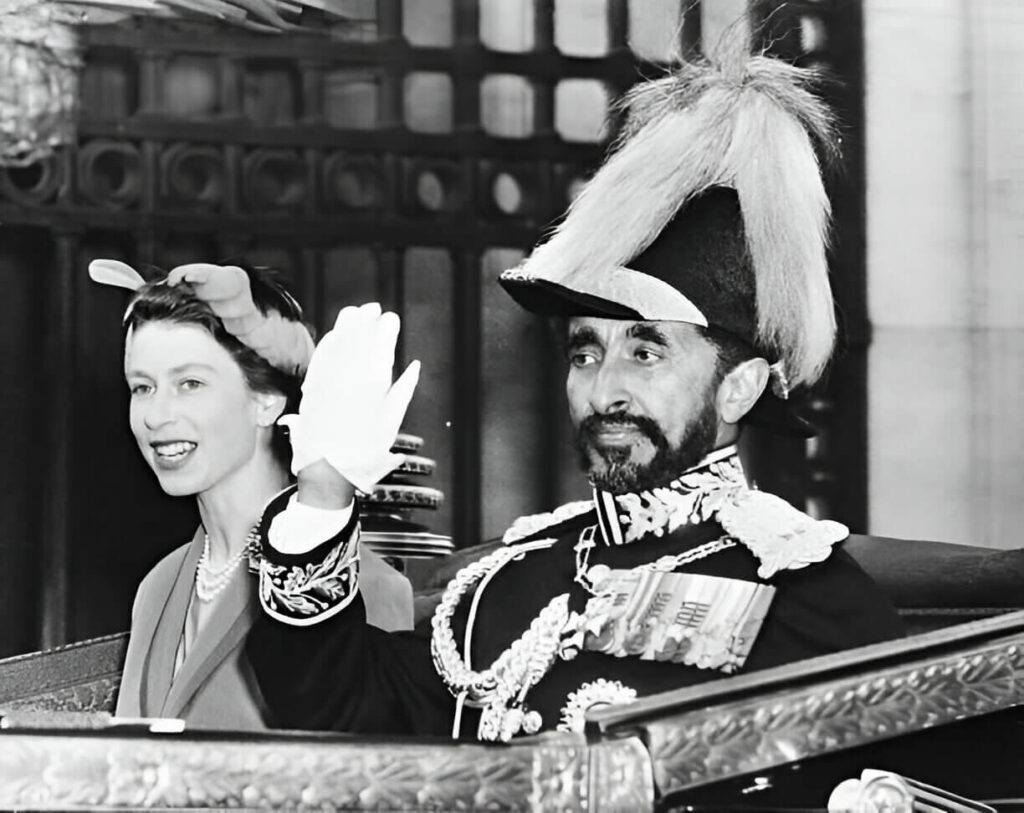 Queen Elizabeth with Haile Selassie
